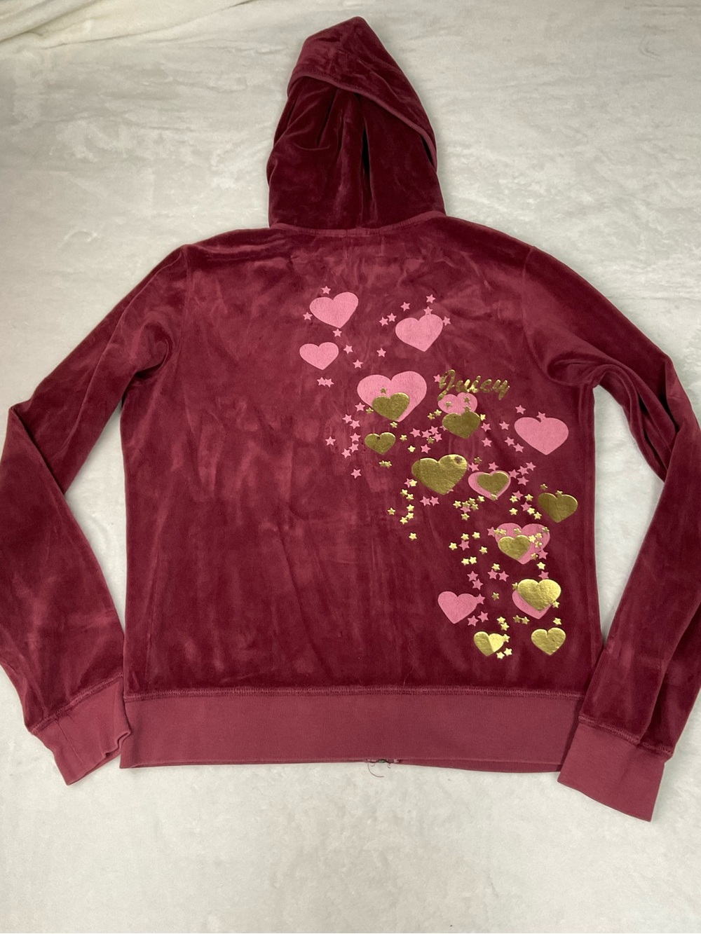 Y2K Vintage Juicy Couture Velour Zip Up Hoodie XL